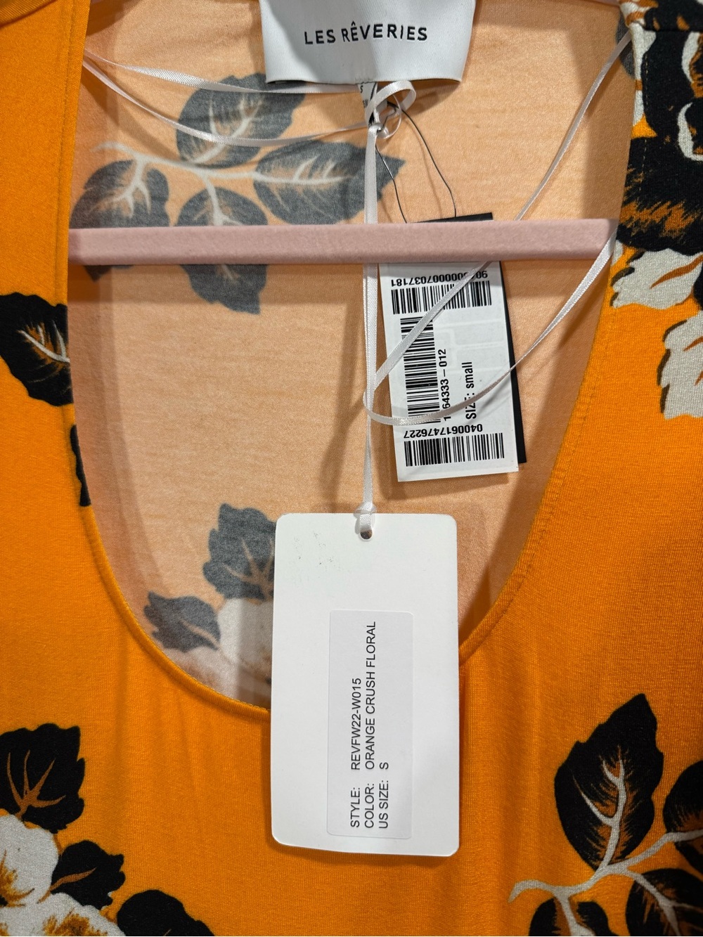 Bold Orange Floral Maxi Dress with Side Cutout and High Slit - Picture 5 of 7